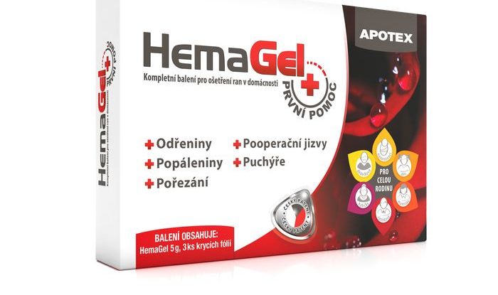 Hemagel první pomoc, ošetření puchýřů