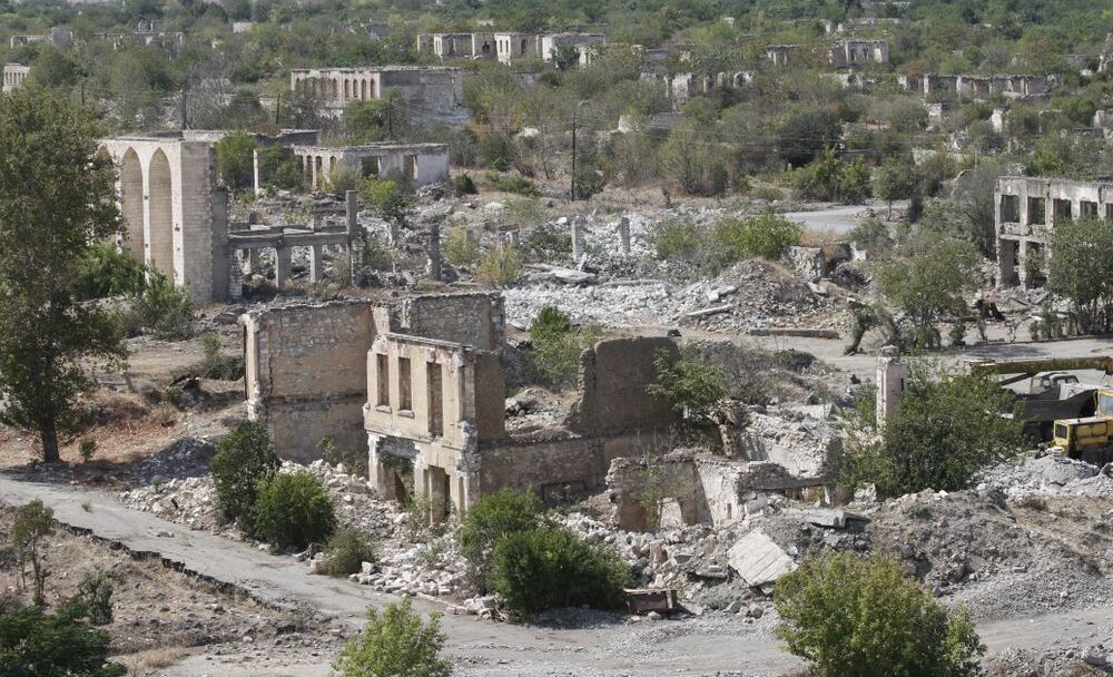 Město Agdam v Karabachu