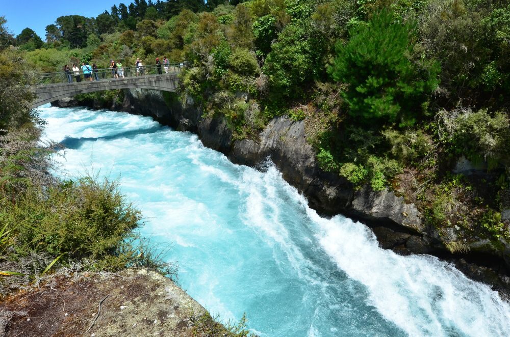 Vodopády Huka falls, Nový Zéland