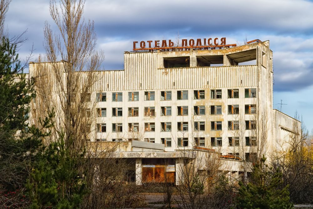 Hotel Polissya.opuštěné hotely, Ukrajina