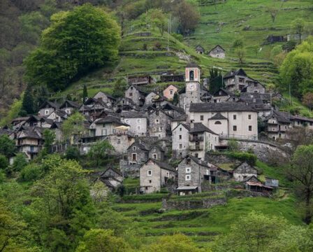 Švýcarsko, vesnička Corippo